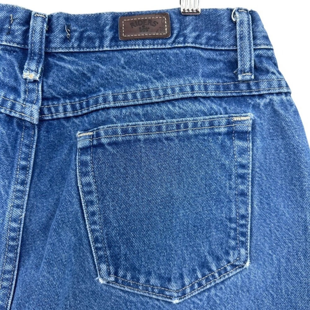 VTG Riders by Lee Relaxed Fit Straight Leg Jeans Blue Denim High Rise 12P 32x28